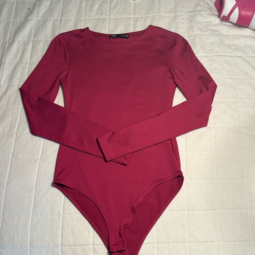 Zara pink/ maroon bodysuit
